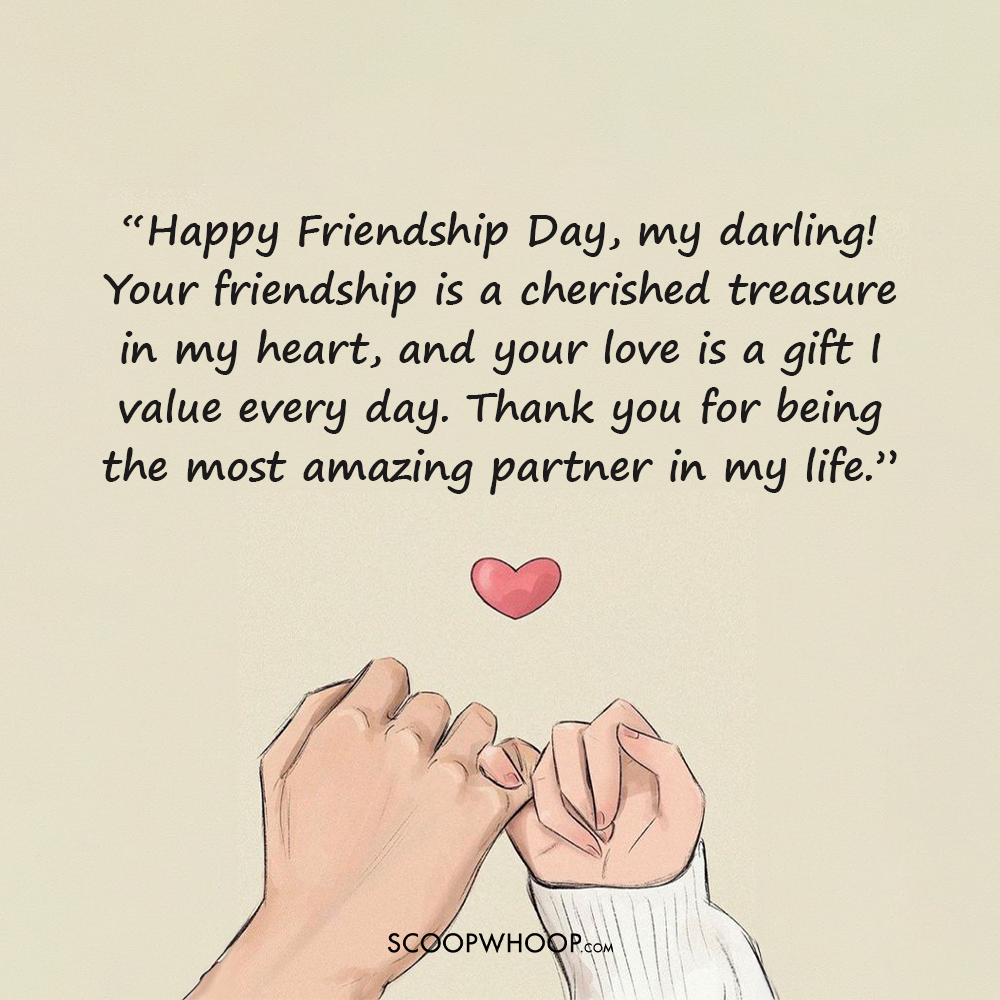 Romantic Friendship Day Greeting, Wishes for my Wife