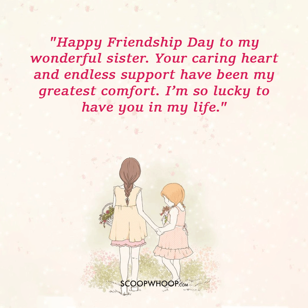 Caring Friendship Day Quotes for Sister