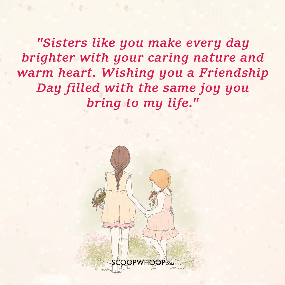 Caring Friendship Day Quotes for Sister