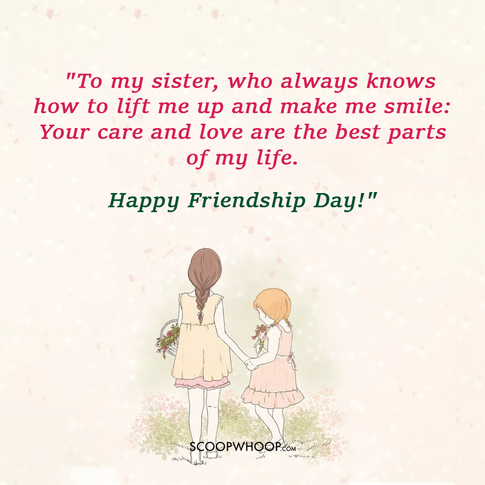 Caring Friendship Day Quotes for Sister