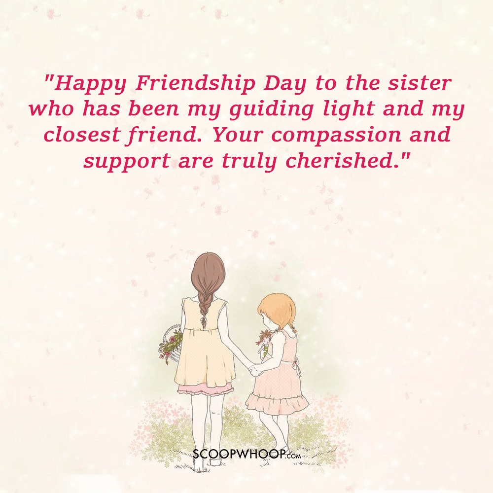 Caring Friendship Day Quotes for Sister