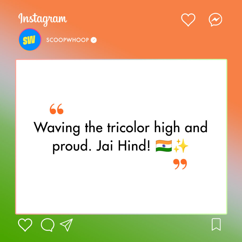 Indian Flag Captions for Instagram