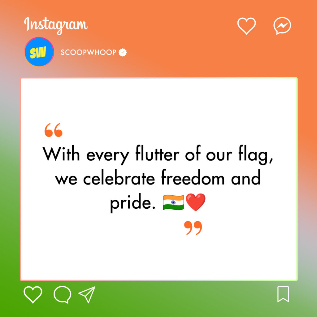 Indian Flag Captions for Instagram