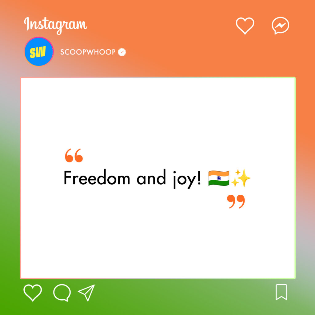 Independence Day Short Captions for Instagram