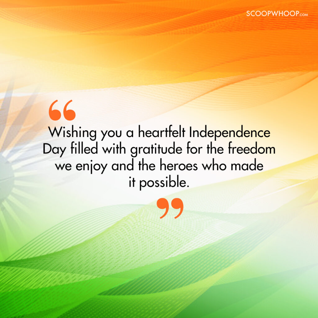 Heartfelt Independence Day Wish