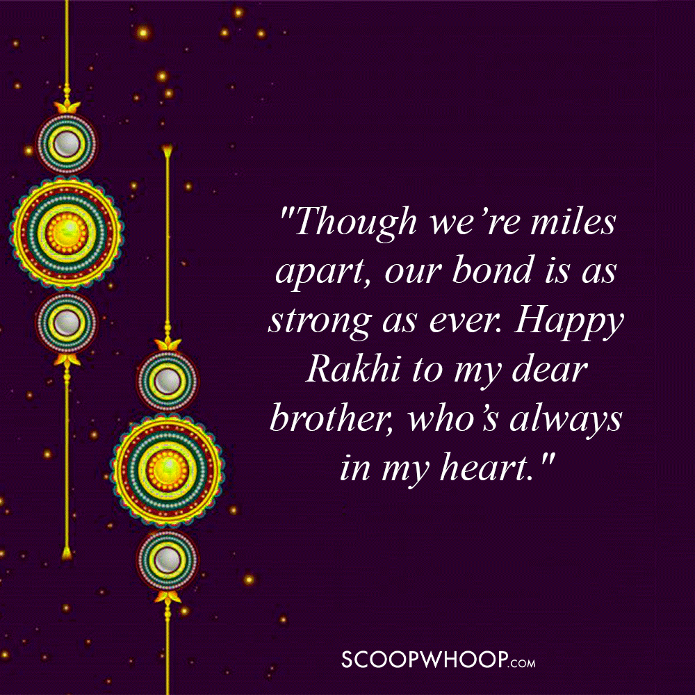 Long-Distance Brother and Sister Rakhi Quotes