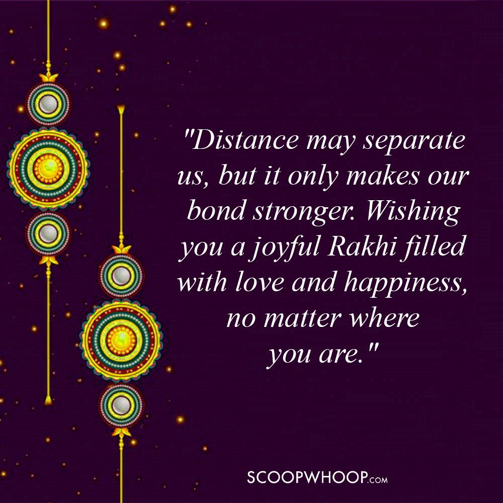 Long-Distance Brother and Sister Rakhi Quotes