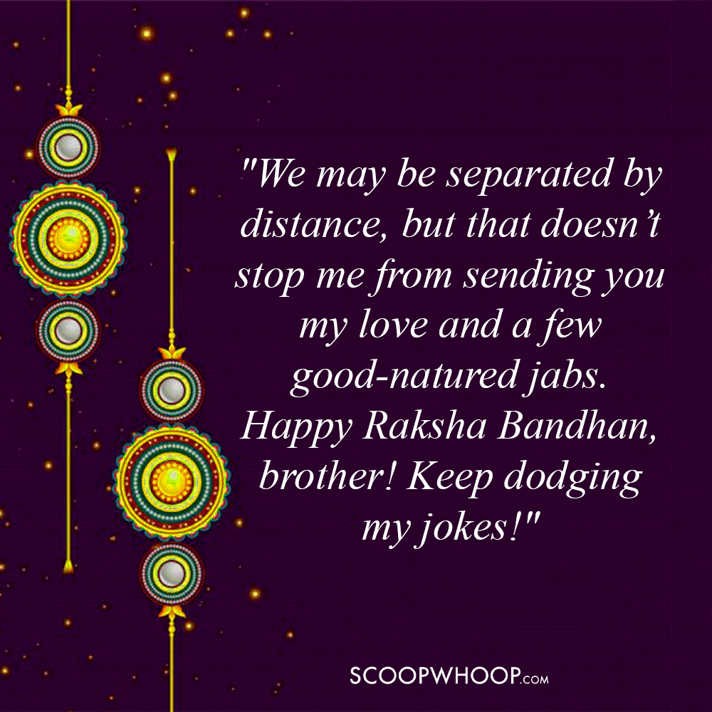 Funny Raksha Bandhan Quotes for Long-Distance Brother