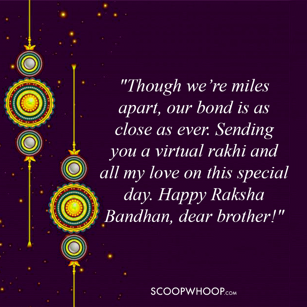 Cute Raksha Bandhan Quotes for Long-Distance Brother