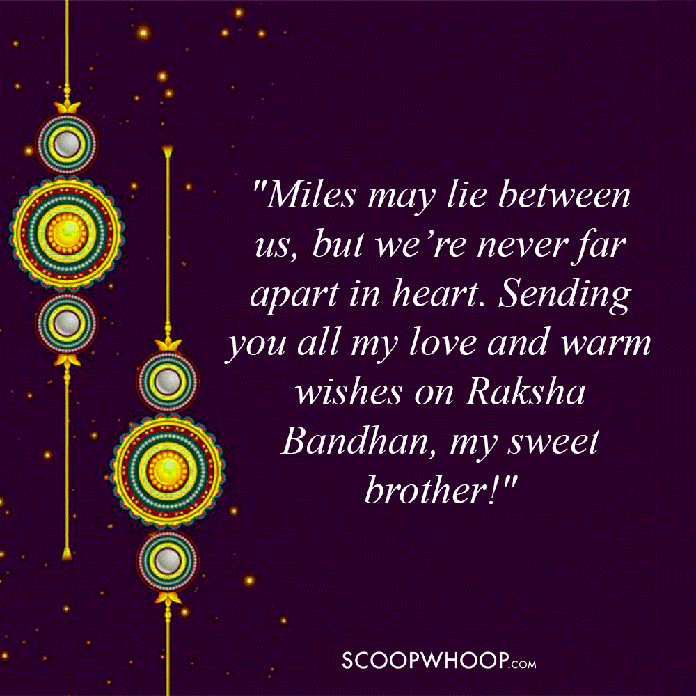 Cute Raksha Bandhan Quotes for Long-Distance Brother