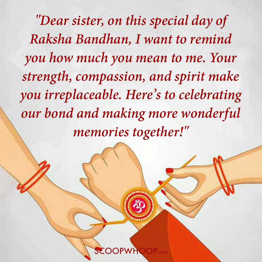 Message for Raksha Bandhan for Sister