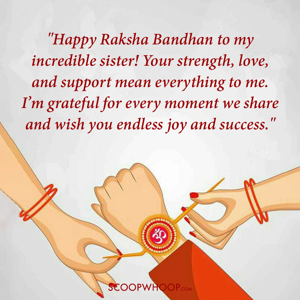 Raksha Bandhan Wishes Brother to Sister