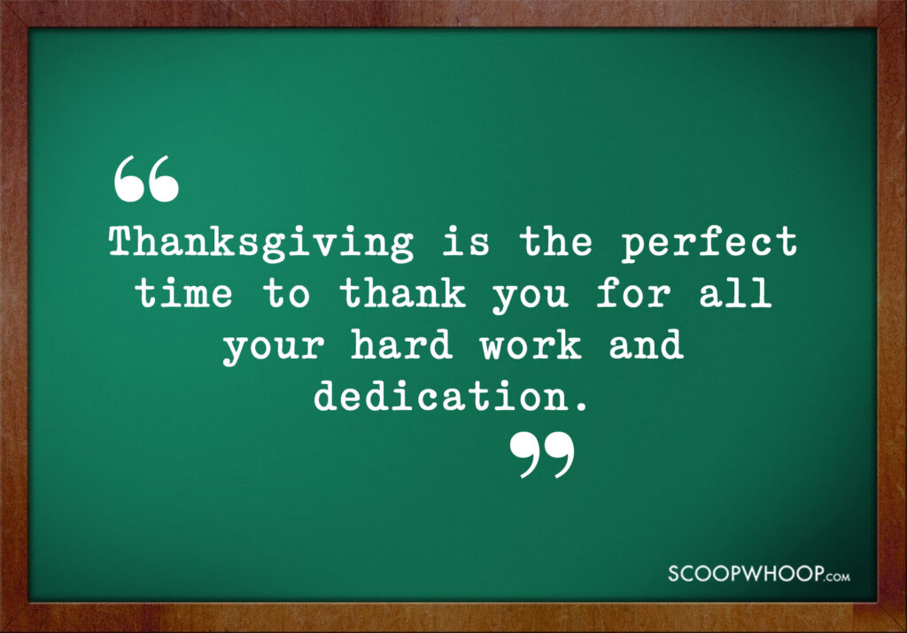 Quotes on Thanksgiving to Teachers