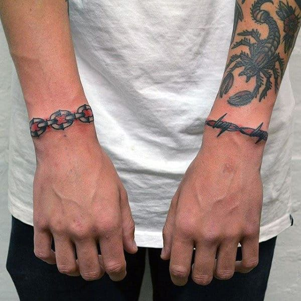 wrist hand band tattoo