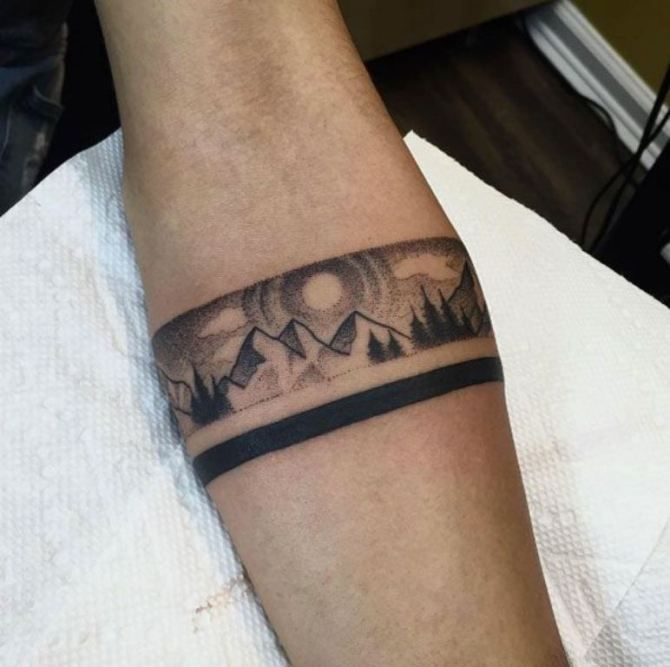 wrist hand band tattoo