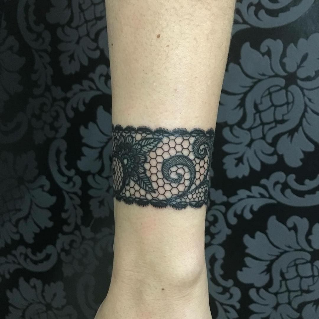 wrist hand band tattoo