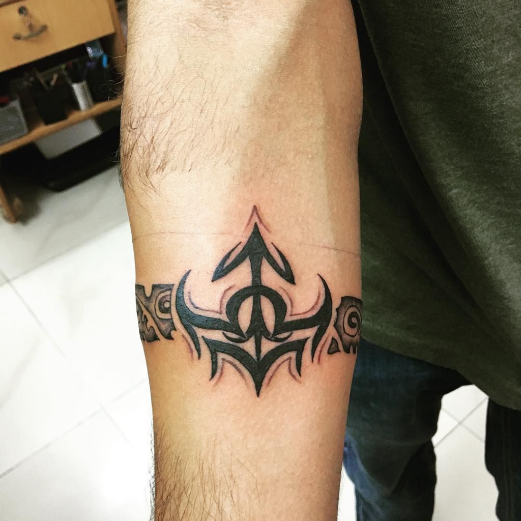 wrist hand band tattoo