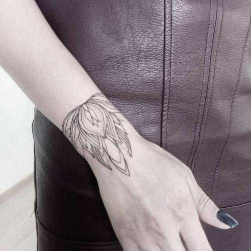 wrist hand band tattoo