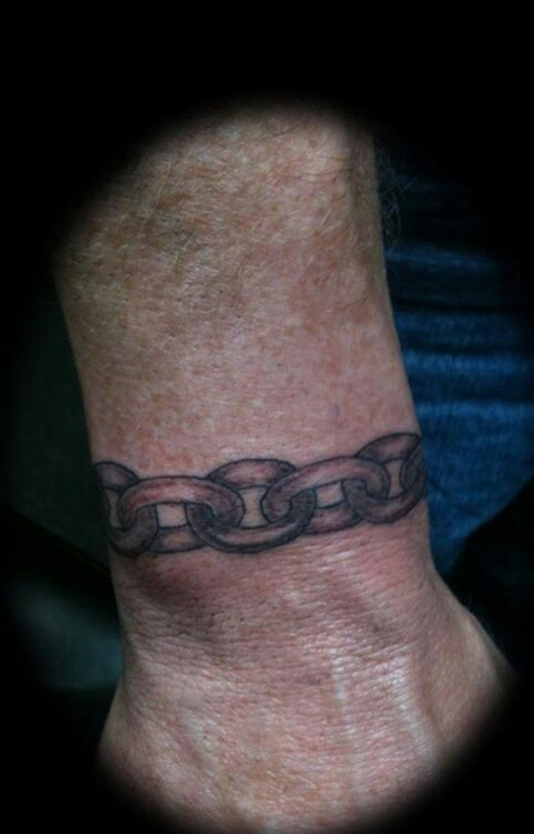 wrist hand band tattoo