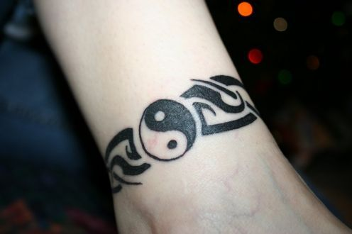 wrist hand band tattoo