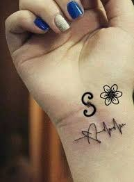 s letter tattoo on wrist