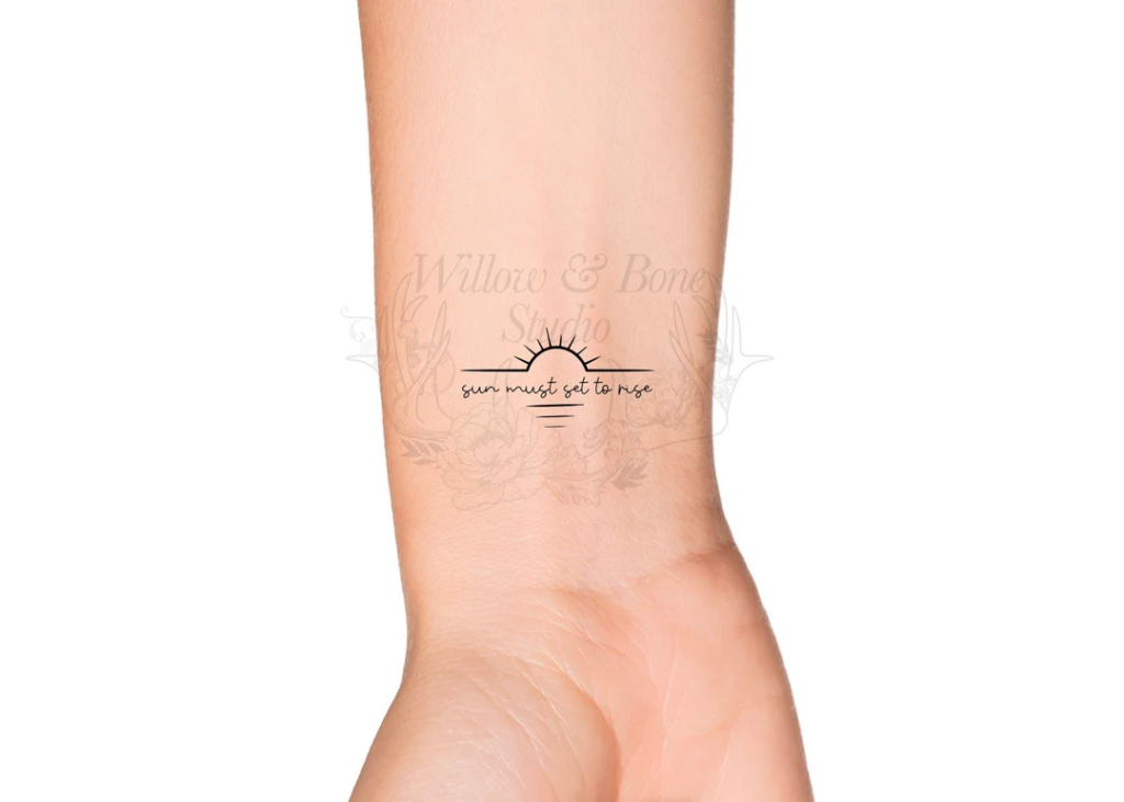 s letter tattoo on wrist