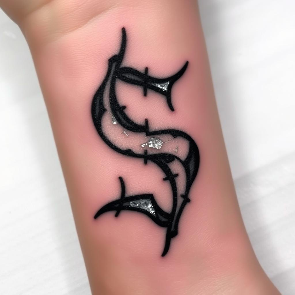 s letter tattoo on wrist