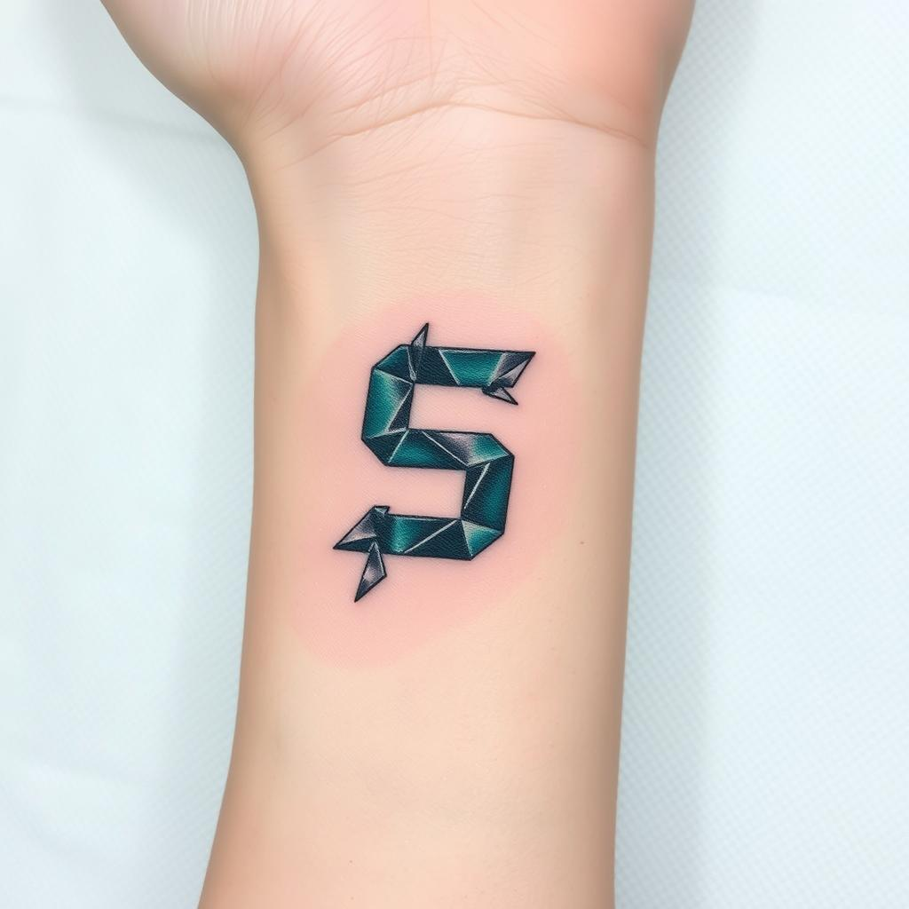 s letter tattoo on wrist