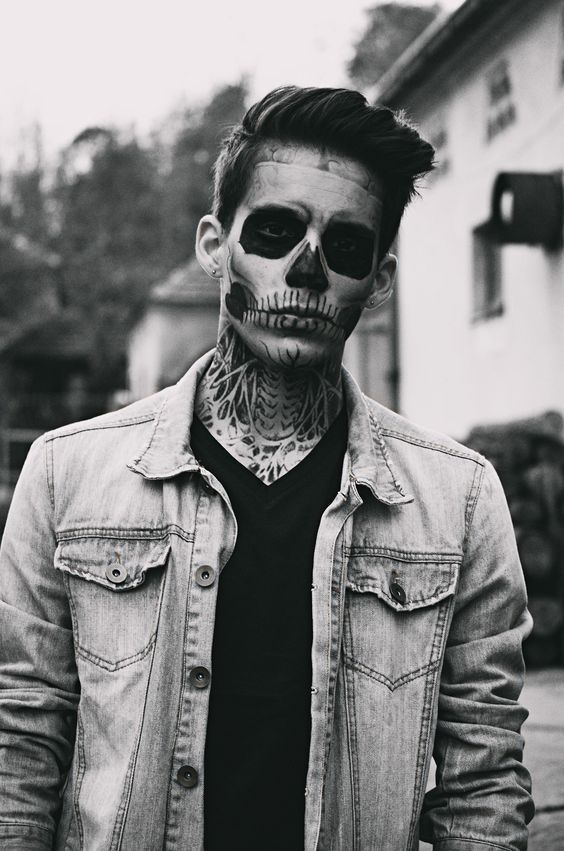 Male Skeleton Makeup