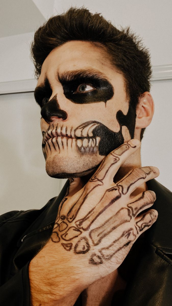 Male Skeleton Makeup