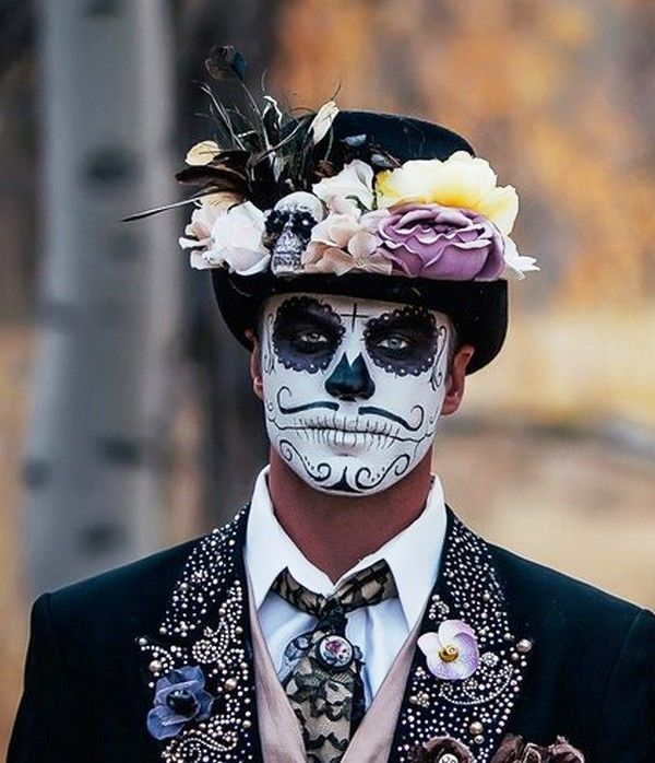 Male Skeleton Makeup