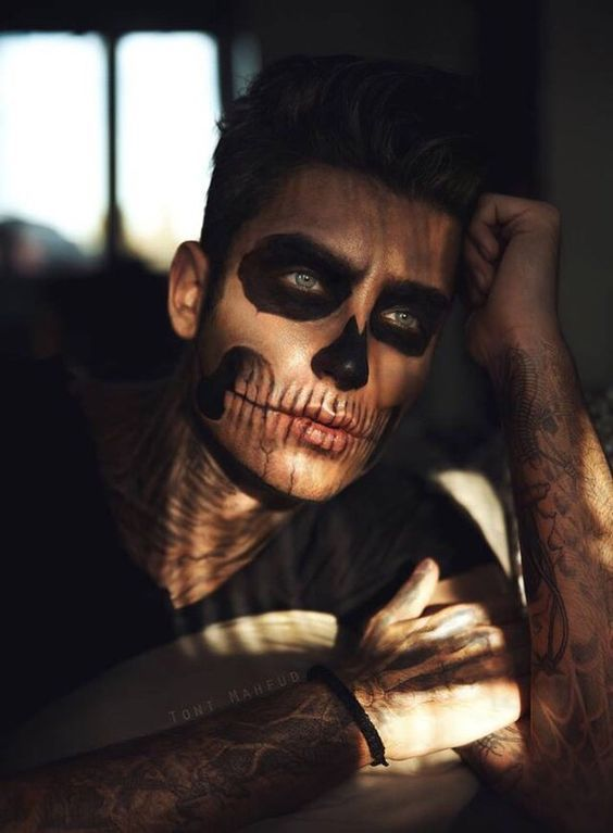 Male Skeleton Makeup