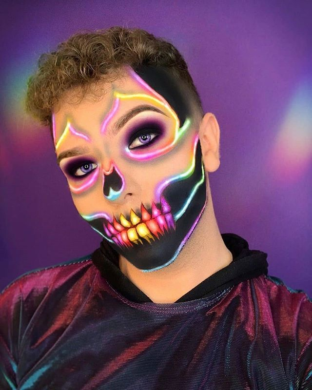 Male Skeleton Makeup