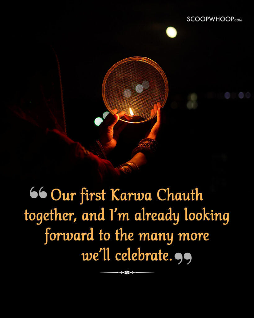 First Karwa Chauth Wishes for Wife