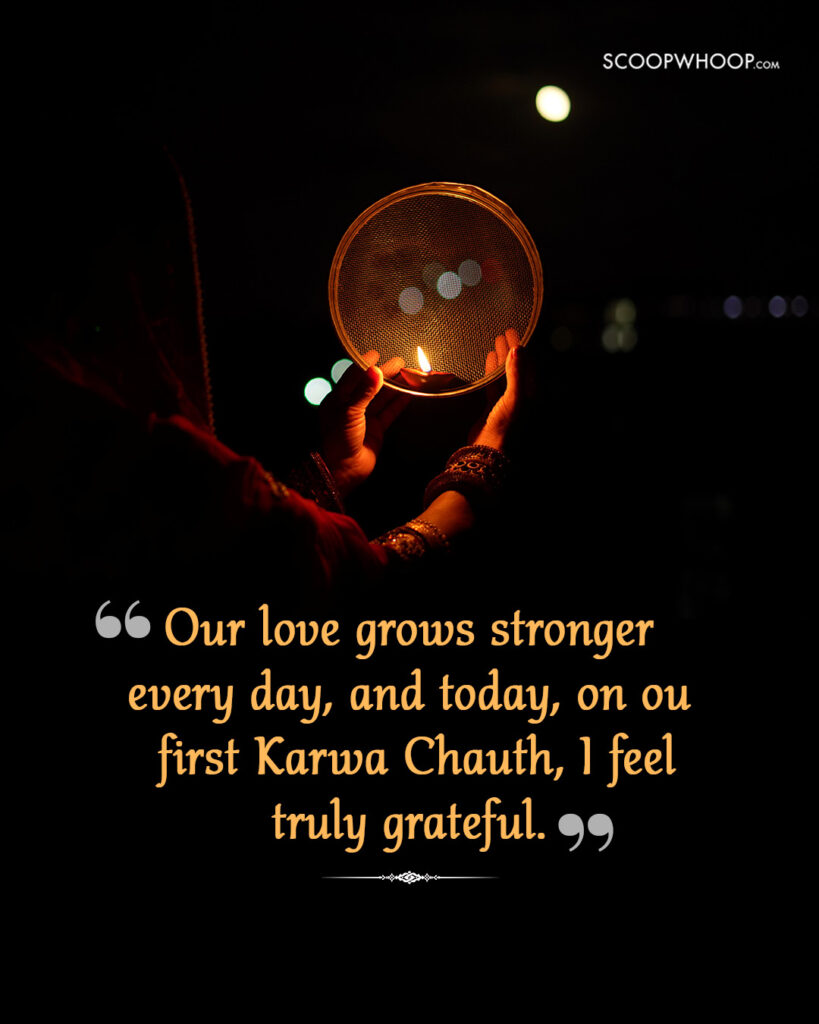 First Karwa Chauth Wishes for Wife