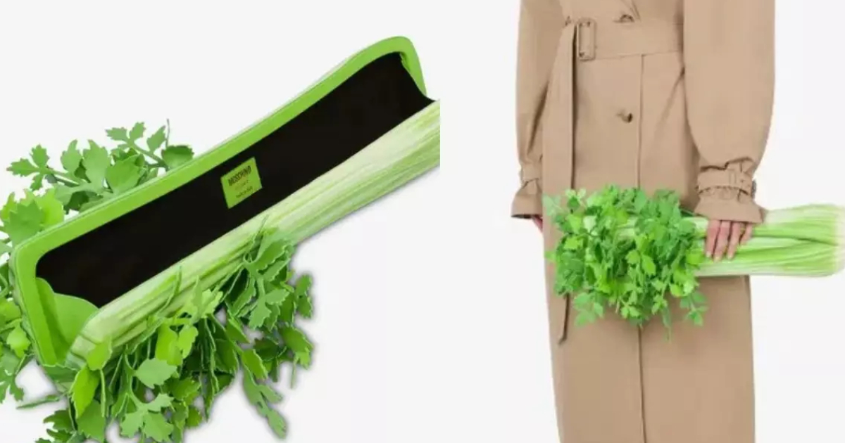 ★CELERI BAG The Internet Has Thoughts On Moschino's ₹3.76 Lakh Celery Bag