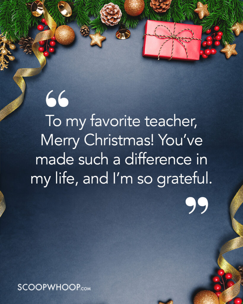 Christmas Wishes for Teacher