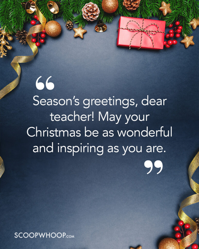 Christmas Greeting for Teacher