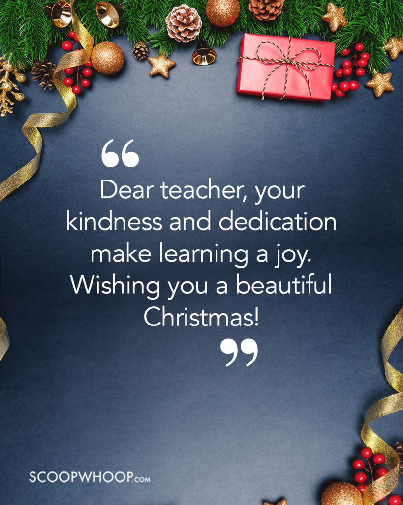 Christmas Greeting for Teacher