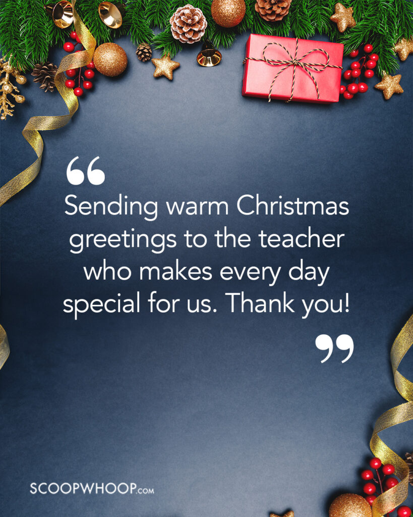 Christmas Greeting for Teacher