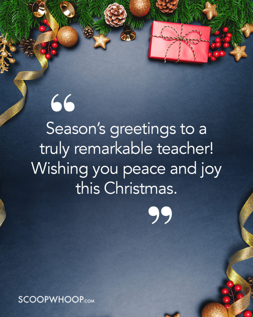 Christmas Greeting for Teacher