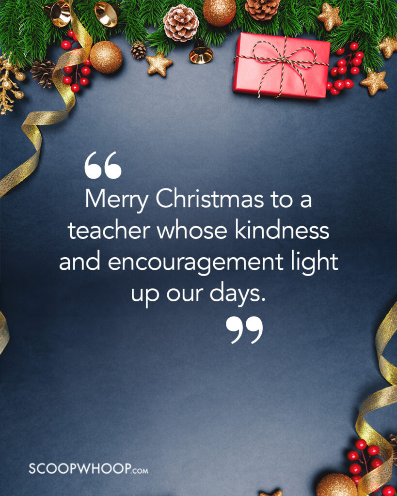 Christmas Greeting for Teacher