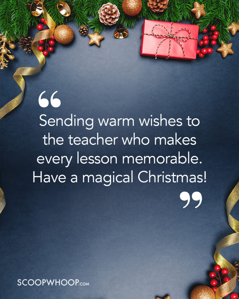 Christmas Greeting for Teacher