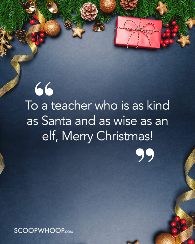 Christmas Greeting for Teacher