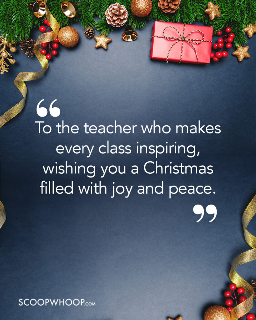 Wishes for Christmas for Teachers