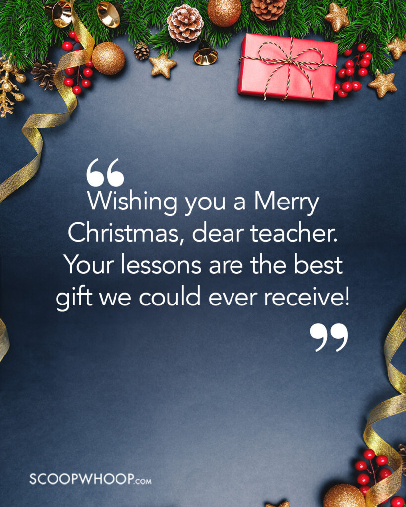 Wishes for Christmas for Teachers