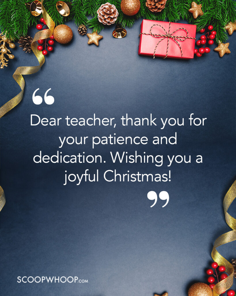 Wishes for Christmas for Teachers