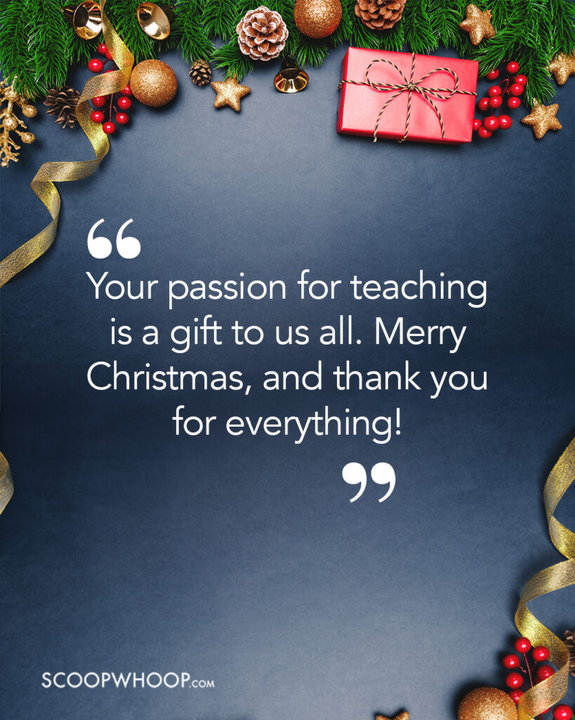 Wishes for Christmas for Teachers