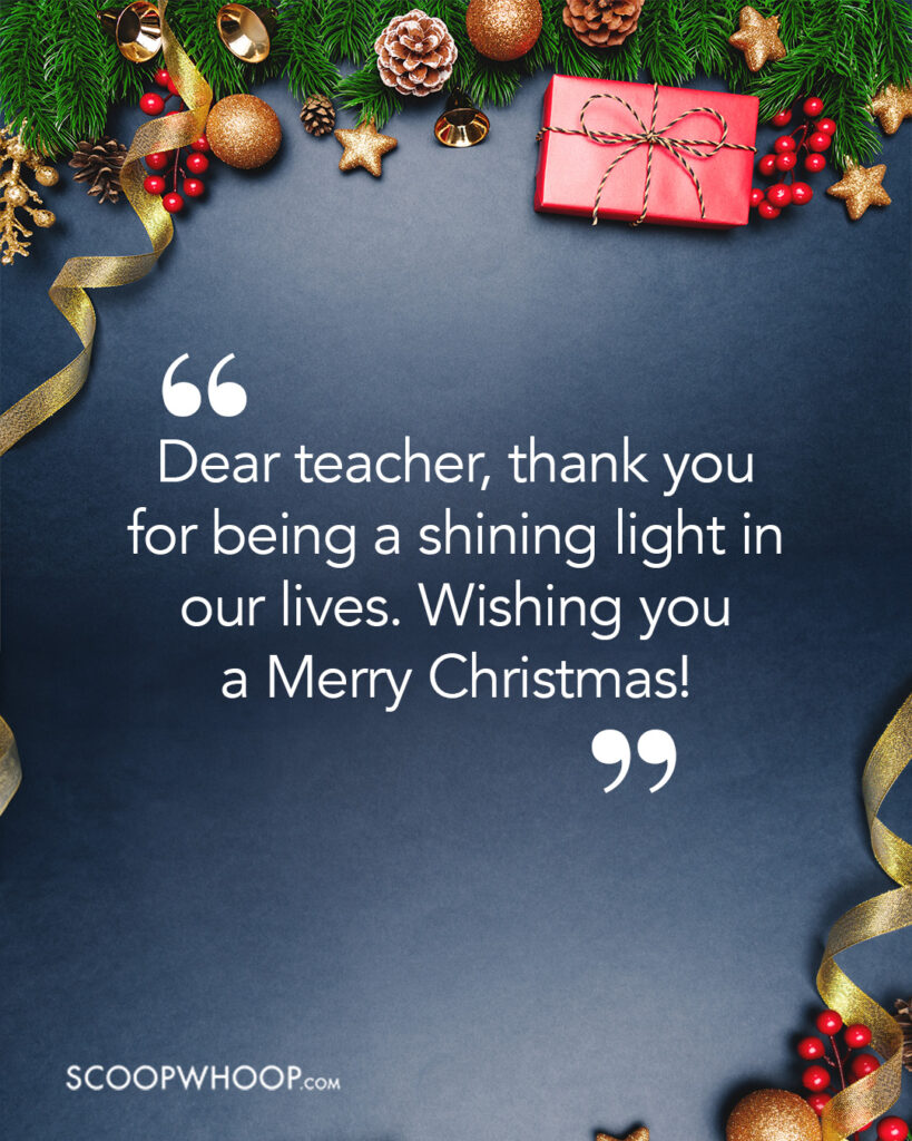 Wishes for Christmas for Teachers