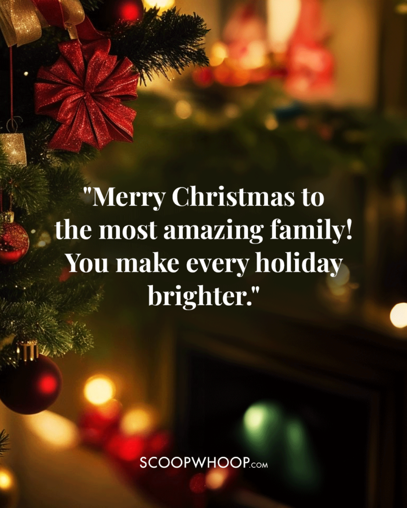 Merry Christmas Message to Family